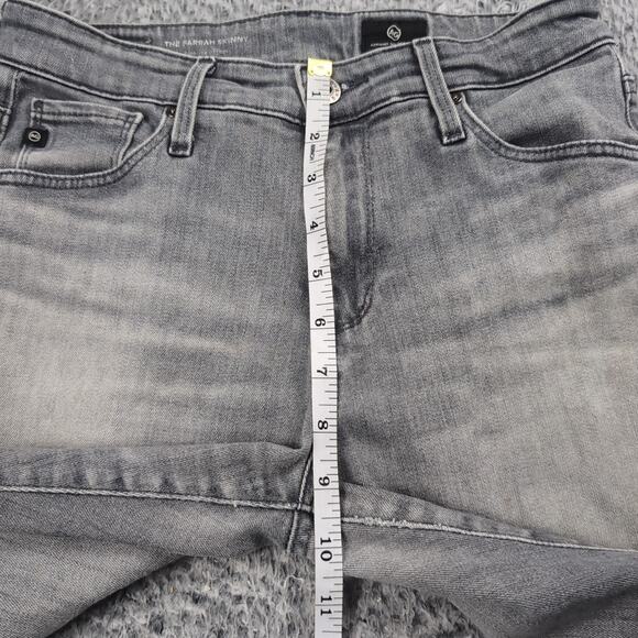 AG Adriano Goldschmied Jeans Women 27 Gray Farrah Skinny Ankle Stretch Denim - Picture 7 of 10